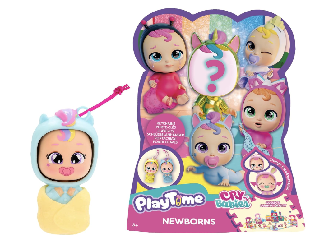IMC TOYS GLOBAL CRY BABIES PLAYTIME Nuevos Llaveros Newborn Para Coleccionar Con Diferentes Expresiones Únicas Para Cada
